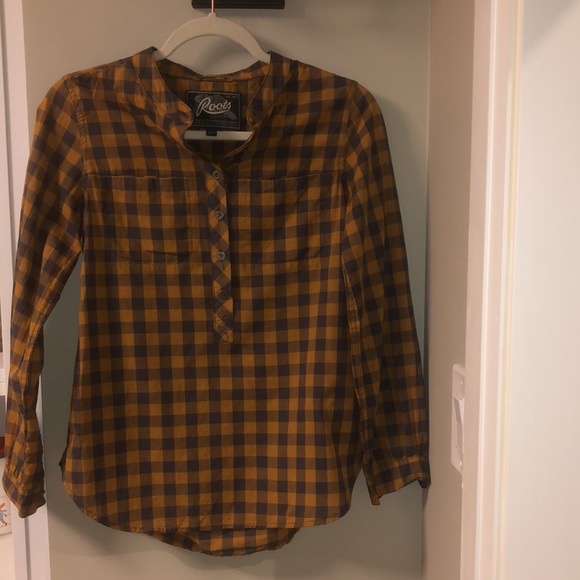 Roots Half buttoned checkered shirt - Picture 2 of 9